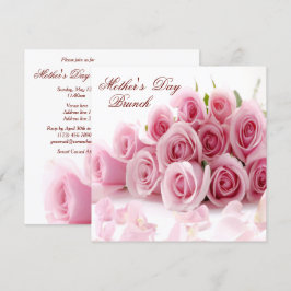 Convite Dia de as mães Romântico Rose Bouquet & Petals