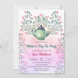 Convite Dia de as mães Tea Party