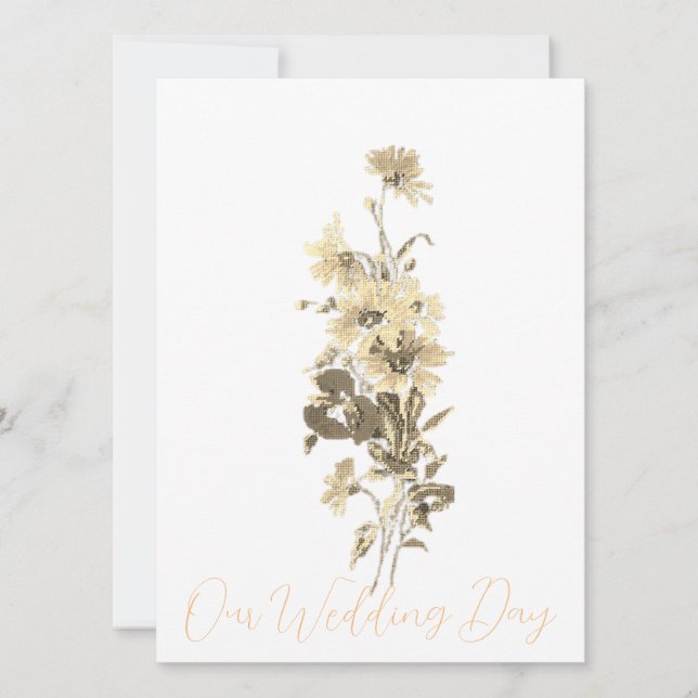 CONVITE DIA DE CASAMENTO Cartão Plano ARTE&ESTILO  (Frente)