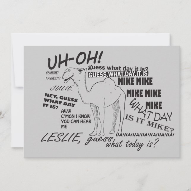 Convite Dia de corcunda engraçado (Frente)