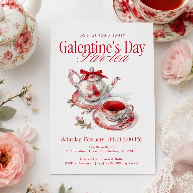 Convite Dia de Galentine Par-tea (Criador carregado)