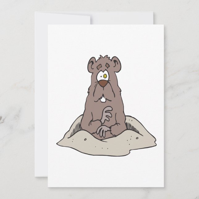 Convite Dia de Groundhog (Frente)