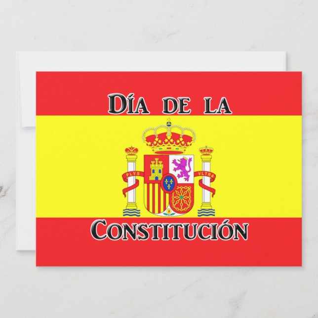 Convite Día de la Constitución - Espanha (Frente)