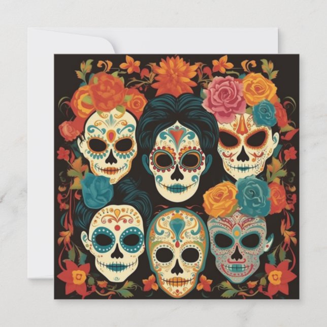 Convite "Dia de los Muertos", Calavera Artiery Hub (Frente)