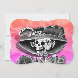 Convite Dia de los Muertos Caveira