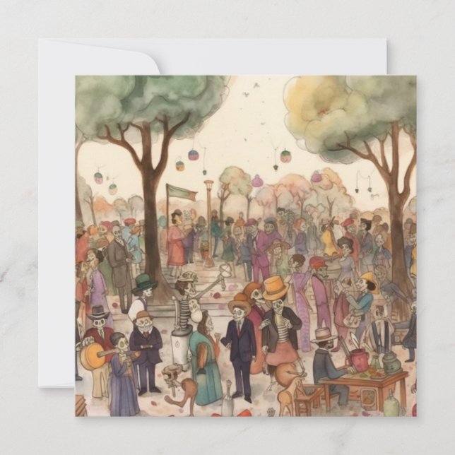 Convite "Dia de los Muertos",Concerto de los Muertos (Frente)