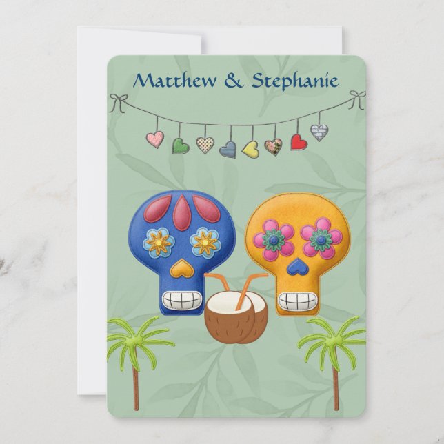 CONVITE DIA DE LOS MUERTOS EM CASAMENTO (Frente)