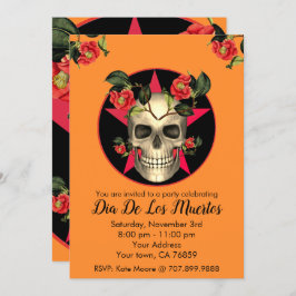 Convite Dia De Los Muertos Skull Party