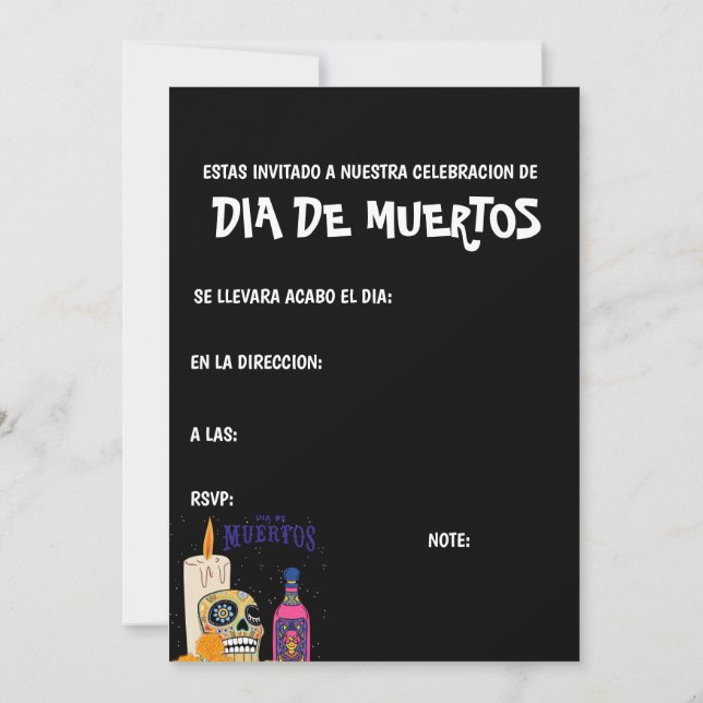 CONVITE DIA DE MUERTOS (Verso)