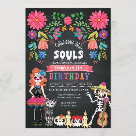 Convite Dia de Nascimento do Dia das Bruxas Mortas