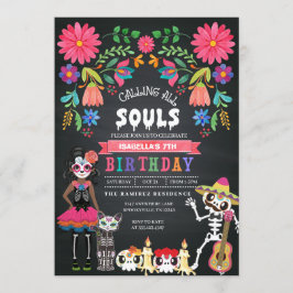 Convite Dia de Nascimento do Dia das Bruxas Mortas