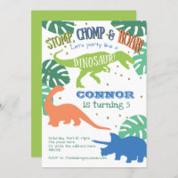 Dia de Nascimento do Dinossauro, Verde, Azul, Aniv