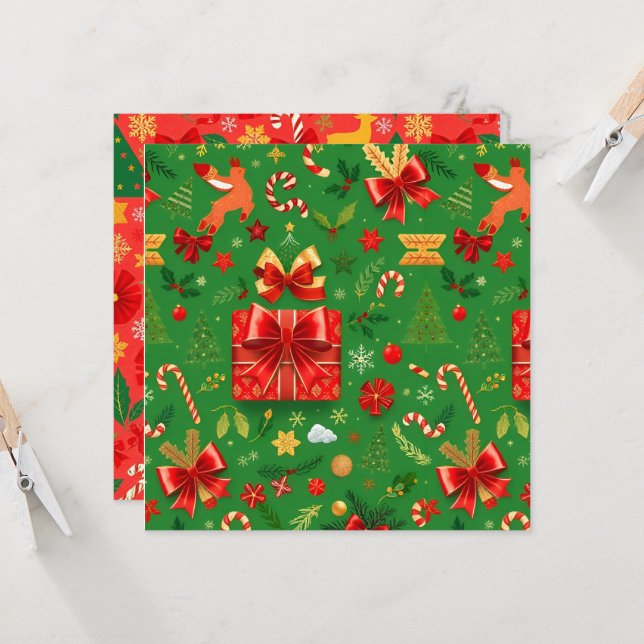 CONVITE DIA DE NATAL VERDE E VERDE (Frente/Verso In Situ)