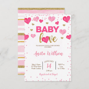 Convite Dia de os namorados Baby Love Chá