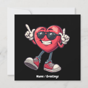 Convite Dia de os namorados Dançando Corações Meninas Ador