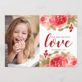 Convite Dia de os namorados de Fotos Personalizado de Rosa