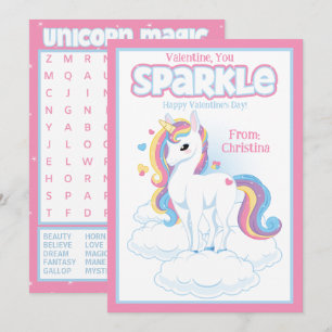 Convite Dia de os namorados de sala de aula do Sparkle do 