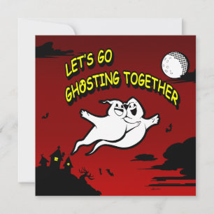 Convite Dia de os namorados Halloween Juntos