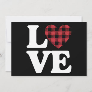 Convite Dia de os namorados Heart Xadrez Love