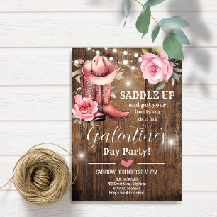 Convite Dia de os namorados Ocidental do Partido Galentine