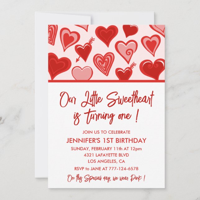 Convite Dia de os namorados primeiro aniversario tornando  (Frente)