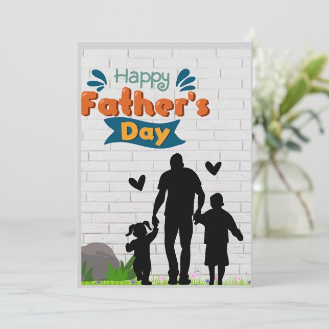 Convite Dia de os pais Brunch (Em pé/Frente)