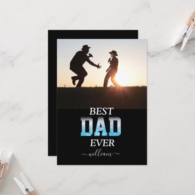 Convite Dia de os pais de Fotografias Personalizado do Mel (Frente/Verso In Situ)