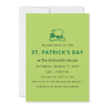 Dia de São Patrício de Shamrock Elegante Simples