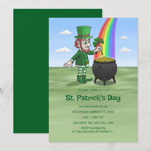 Convite Dia de São Patrício dos Leprechauns