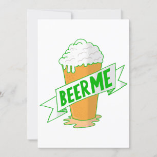 Convite dia de são patrício engraçado me dê cerveja