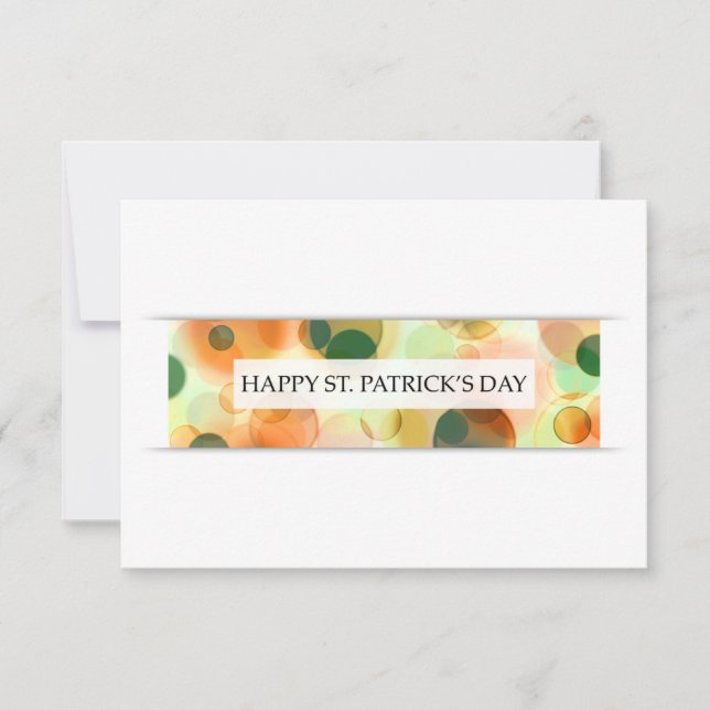 Convite Dia de São Patrício feliz (bokeh) (Frente)