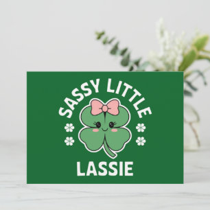 Convite Dia de São Patrício Garotinha Sassy Little Lassie 