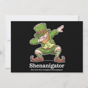 Convite Dia de São Patrício Shenanigator Dabbing Leprechau
