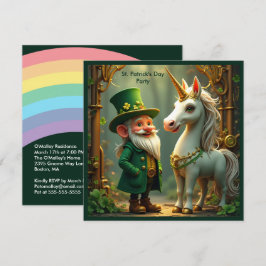 Convite Dia de São Patrício Steampunk Gnome-Leprechaun Uni