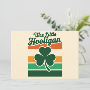 Convite Dia de São Patrício Wee Little Hooligan Engraçado
