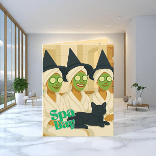 Convite Dia de Spa de Bruxa Humor Divertido