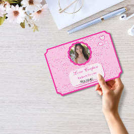 Convite Dia do Namorados de Cupões de Amor Corações Branco