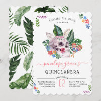 Dia dos Crânios de Açúcar Quinceañera 