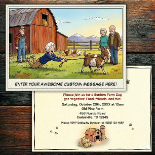 Convite Dia dos Idosos na Invitação da Fazenda