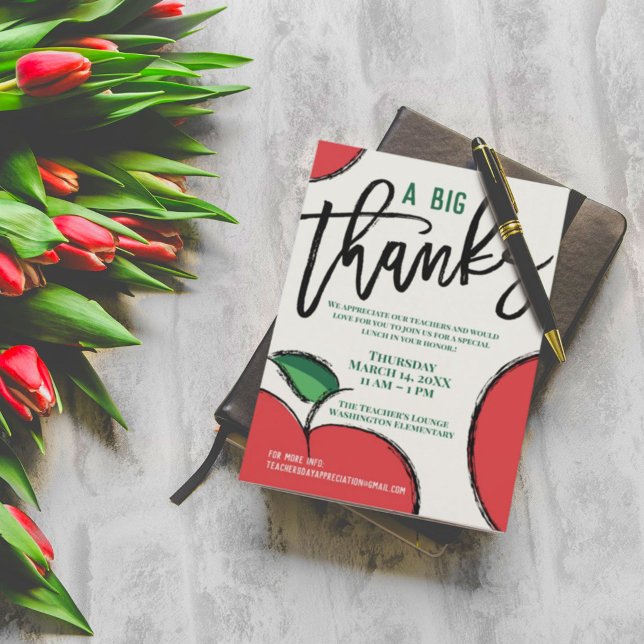 Convite Dia dos Professores | Apreciação de Professores Gr (Criador carregado)