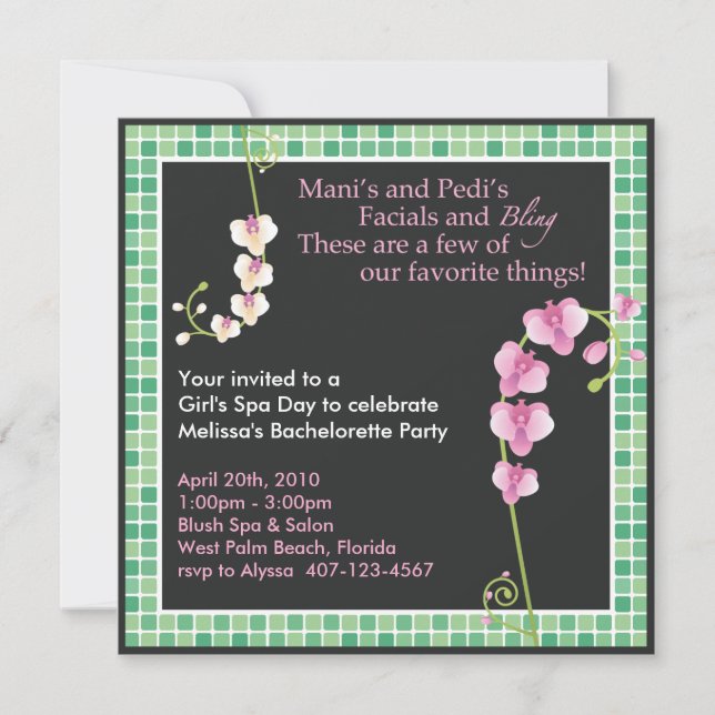 Convite Dia dos termas da menina! (Frente)