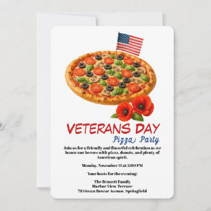Convite Dia dos Veteranos Celebração de Fish and chips