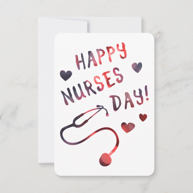 Convite dia feliz BOKEH das enfermeiras (Frente)