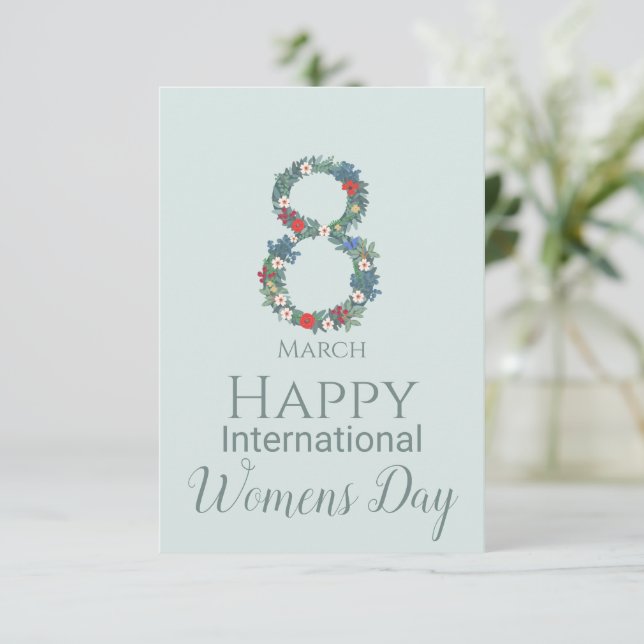 Convite Dia Internacional das Mulheres, 8 de março     (Em pé/Frente)