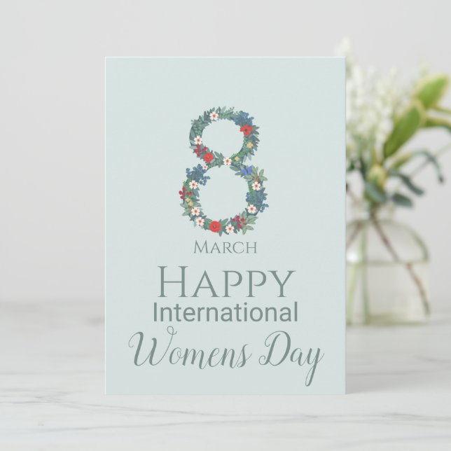 Convite Dia Internacional das Mulheres, 8 de março     (Em pé/Frente)