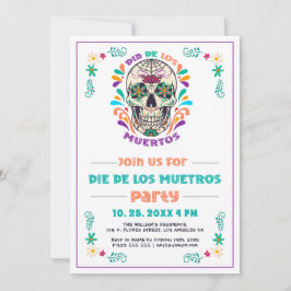Convite Dia Mexicano da Morte, Dia De Los Muertos