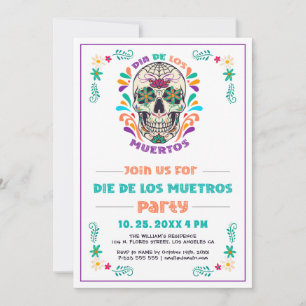 Convite Dia Mexicano da Morte, Dia De Los Muertos