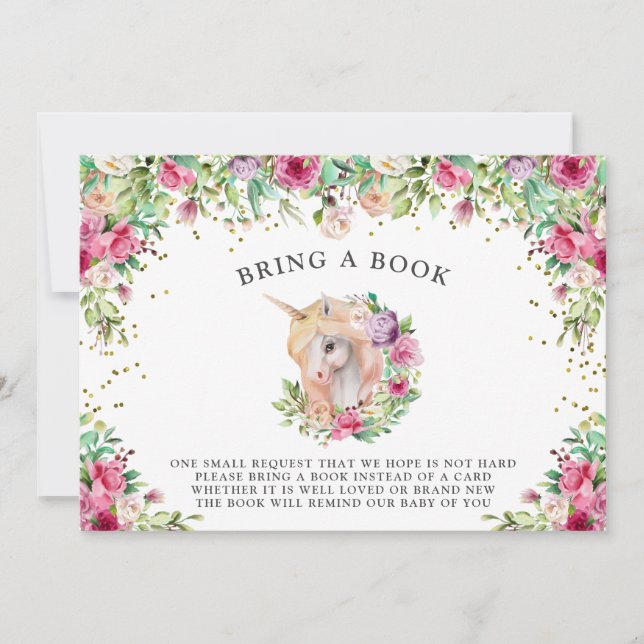 Convite Dia Muito Mágico do Unicórnio Aniversário Obrigado (Frente)