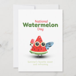 Convite Dia Nacional do Melão Cute Arte de Verão