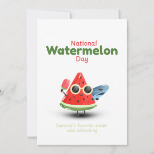 Convite Dia Nacional do Melão Cute Arte de Verão